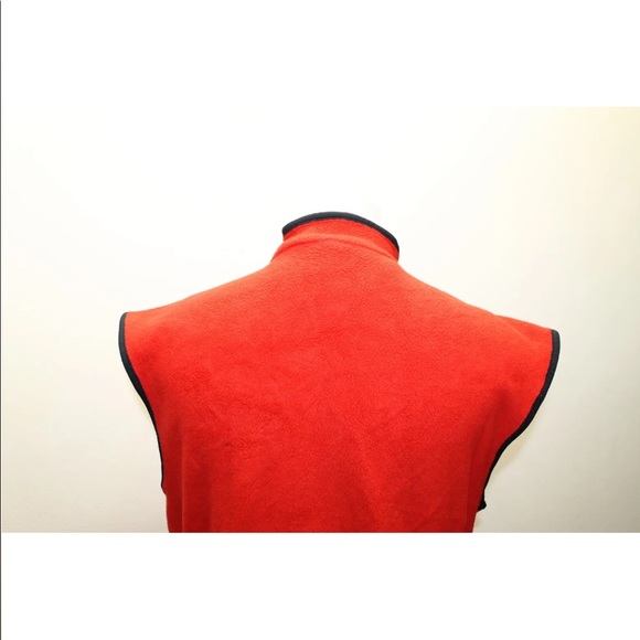 North Face Mens Red Fleece Zip Up Vest  Made In USA Medium - Picture 11 of 12